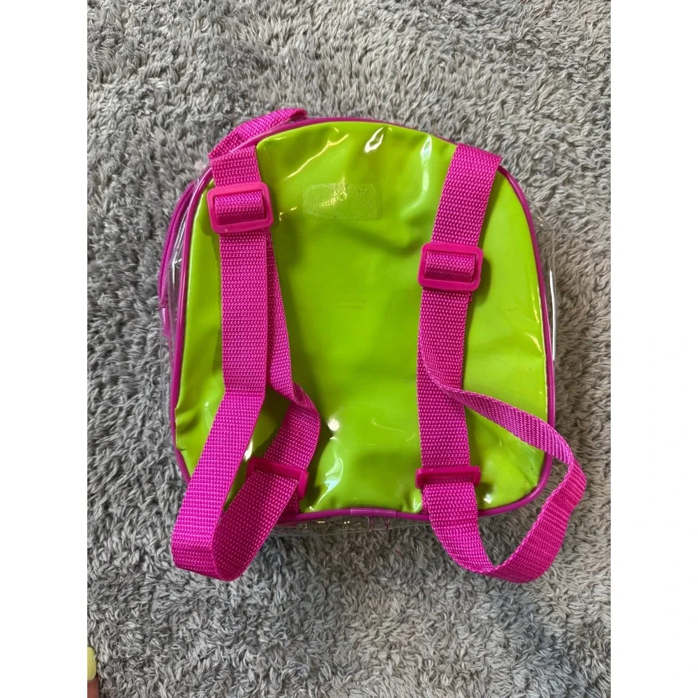 Barney Mini Backpack Clear Vinyl Kids Toddler Pink Green 2024 Lyons Partnership